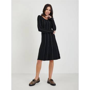 Orsay dámské vzorované svetrové šaty černé