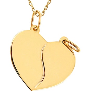Zlatý medailón na gravírovanie Srdce pre dvoch IZ8153