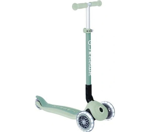 Globber Primo foldable lights ecologic zelená