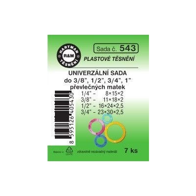 HARTMAN těsnění univerzální PH 1/4"-3/4", sada č. 543