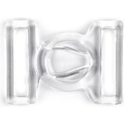 Plavkové zapínání šíře 16 mm plastové - transparent (5 pár)