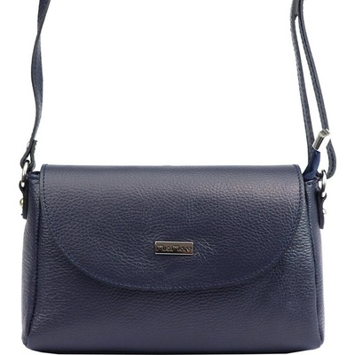 Mia More malá tmavěkožená crossbody kabelka no. 018 modrá