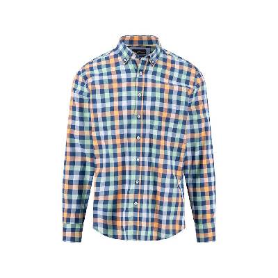 Карирана риза Fynch hatton Colorful Combi Checks long sleeve shirt - Multicolor (Sunny Orange)