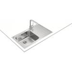 Teka Super bowl 1c 1e max ГЛАДКА ЛЯВА Иноксова мивка за вграждане, гладка, ляв отцедник, за шкаф със светъл отвор 60 см (М.544.1Л) Мивка за вграждане