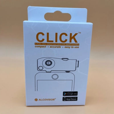Alcoholtester AlcoVisor CLICK - комплект с 5 мундщука, калъф и батерия (A031)
