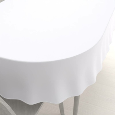 Biante oválný ubrus Rongo RG-031 Studený bílý 140x220 cm