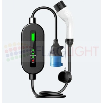 7 kW Преносимо EV Зарядно Устройствo за Електромобили тип 2, 32 A, CEE Контакт (FL-EU001-2)