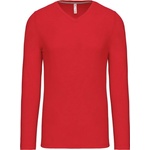 Kariban v-neck k358 / Мъжка тениска с дълъг ръкав - червена xxl (20k35800405)
