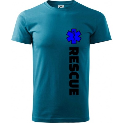 Rescue pro záchranáře klasické pánské triko tmavý tyrkys