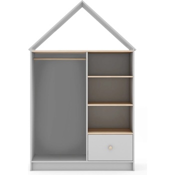 Marckeric Бял отворен гардероб за деца 110x180 cm Estefania - Marckeric (16639)