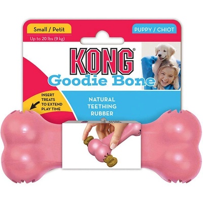 Activity Bone for Small Puppy - Гумен кокал за дъвчене с пространство за лакомство , за подрастващи кучета от малки породи , успокояващ венците