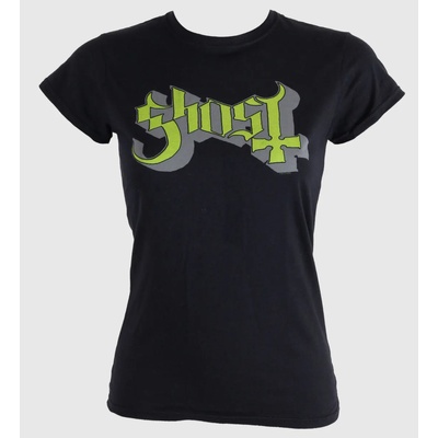 ROCK OFF дамска тениска Ghost - Лого на Keyline - Зелено сиво - ROCK OFF - GHOTEE02LSB