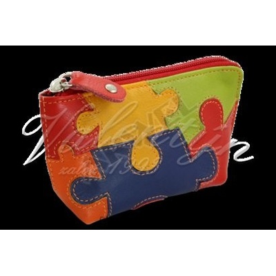 Kožená zipová Arwel 519-8555 s motivem puzzle