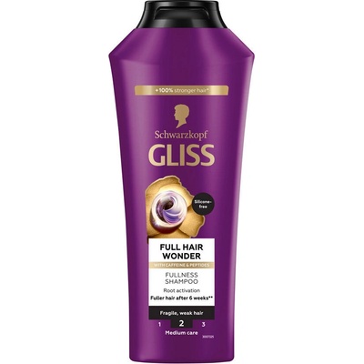 Schwarzkopf Gliss Full Hair Wonder regeneračný šampón pre oslabené vlasy 400 ml