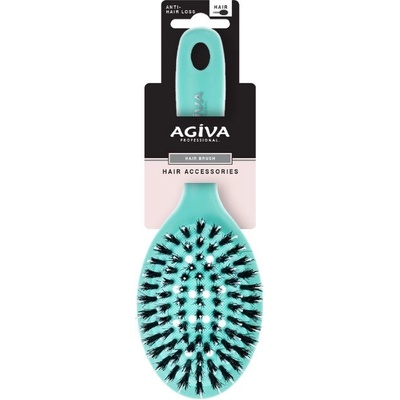 Agiva Professional Четка за коса с естествен косъм, синя