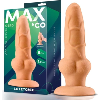 Max & Co Gerd Realistic Dildo with Testicles 8.1" Flesh