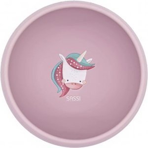 Sassi Силиконова купичка с вакуум Sassi - Sparkly The Unicorn, розова (SSSI0740)