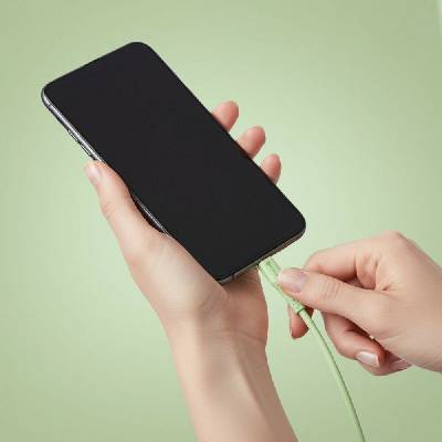 Forcell C343 USB A na Lightning 2,4A 12W silikonový 1m zelený