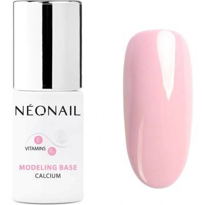 NeoNail Modeling Base Calcium podkladový lak pro gelové nehty s vápníkem Blush Boomer 7,2 ml