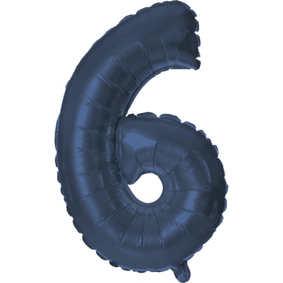 Balónik fóliový TORO číslica 6 30cm modrý