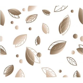DIMEX ART s. r. o Луксозна флизелинова тапета кафяви и бели падащи листа