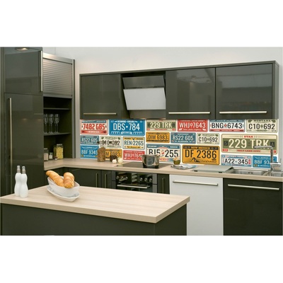 DIMEX ART Фототапет за кухня - ретро регистрационен номер 260 x 60 см