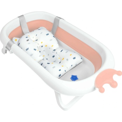 Ricokids Vanička pro miminka s LCD teploměrem bílo růžová