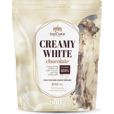 Topcake čokoláda Creamy White 37,9% 0,8 kg
