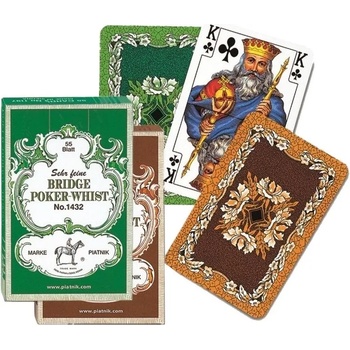 Piatnik Карти за игра Piatnik - модел Bridge-Poker-Whist, цвят кафяви