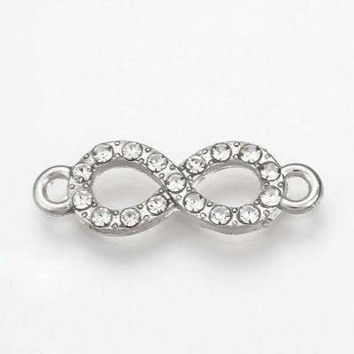 Pro Háčkování Mezidíl nekonečno s kamínky 22,5 x 8 mm