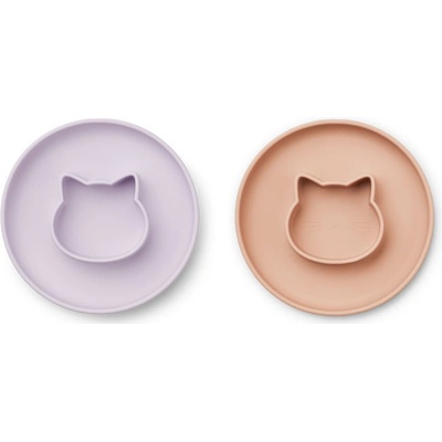 Gordon Liewood silikónových tanierov Cat light lavender rose mix 2 ks
