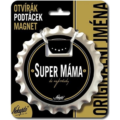 Nekupto Otvírák na pivo, podtácek - Super máma V.I.P. NKQ