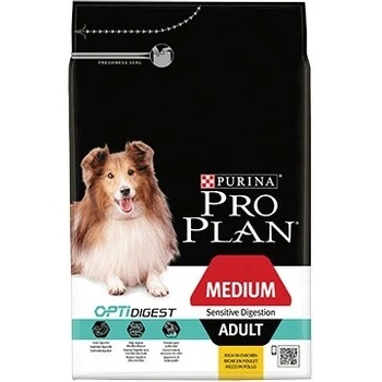PURINA NESTLE Purina Medium Adult Sensitive Digestion OPTIDIGEST Храна за кучета, суха, за възрастни, с чувствителен стомах, с агнешко, 14 kg