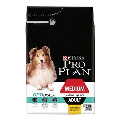 PURINA NESTLE Purina Medium Adult Sensitive Digestion OPTIDIGEST Храна за кучета, суха, за възрастни, с чувствителен стомах, с агнешко, 14 kg