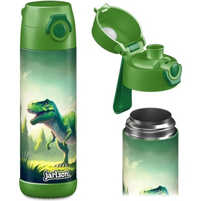 Jarlson Mali Dětská nerezová termoláhev na pití Dinosaurus 500 ml