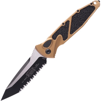 Microtech SOCOM ELITE AUTO T/E BLACK PART SERRATE TAN 161A-3TA