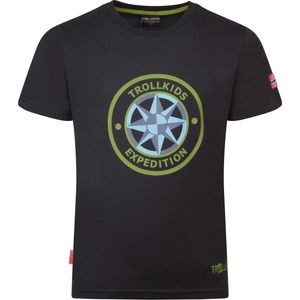 TROLLKIDS Детска тениска Trollkids Kid's Windrose T T-shirt - Black - размер 116 (EU) (704-1810-0914)