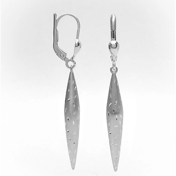 Šperk Holíč Visacie náušnice z bieleho zlata ZN217