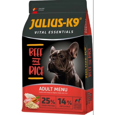 Julius-K9 Vital Essentials Adult Beef & Rice 2 x 12 kg