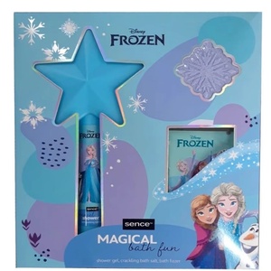 Disney Подаръчна кутия Disney Frozen душ гел с магически мотив 300 мл + пенлива топка за вана 60 г + сол 55 г