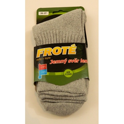 Novia dámské froté ponožky Jemný svěr lemu šedá
