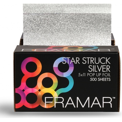 Framar Texturovaná fólie stříbrná STAR STRUCK 13x28 cm 500 ks – Hledejceny.cz