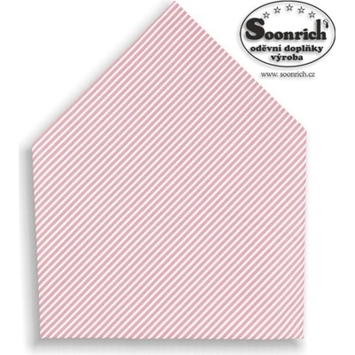 Soonrich šátek dětský růžové proužky bsd168