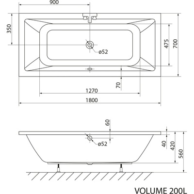 Aqualine NISA 180 x 70 cm A1870 – Zboží Mobilmania
