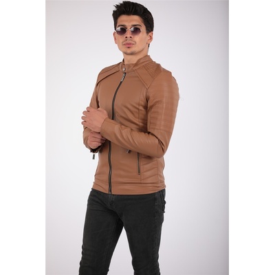 narmart Мъжко кожено яке - Канела 2021083153 (311799_Канела)