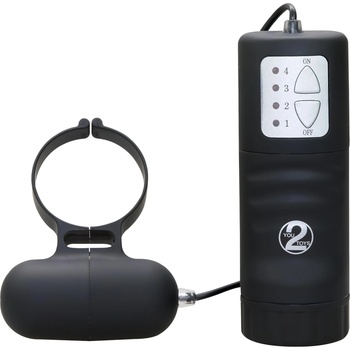 Seven Creations Черен вибриращ пенис пръстен