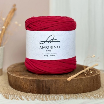 Amorino Fios Textilní špagáty Amorino Fio - Premium 36mm Carmin