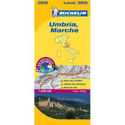 Michelin vydavatelství mapa Umbria, Marche 1:200 t.