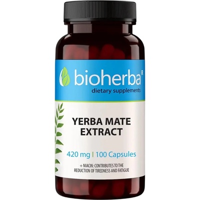 Bioherba Yerba Mate Extract, 420 mg, 100 капсули, Bioherba