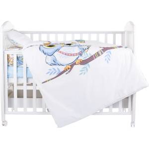 Chipolino Спален комплект Chipolino - Синьо Бухалче, 5 части (SPCET502206)
